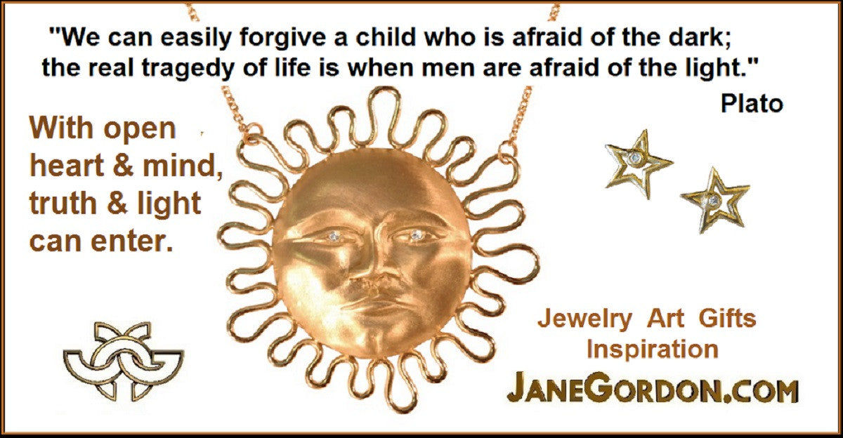 Someone to Watch Over Me-Face Earrings Diamond Eyes-14K Gold-Nickle size-14