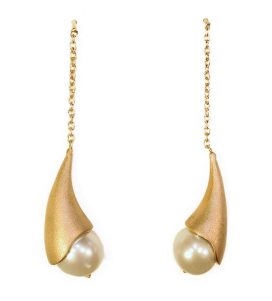 Pearl Drop Earrings-Cones-0
