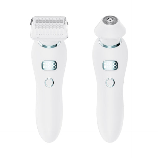 NNEDSZ U34 White 2-in-1 Electric Razor for Women - Multifunctional Rechargeable Hair Removal Shaver