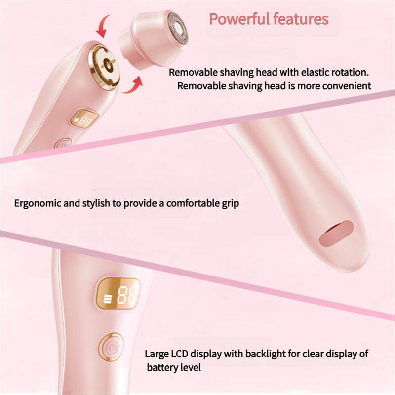 NNEDSZ U34 White 2-in-1 Electric Razor for Women - Multifunctional Rechargeable Hair Removal Shaver