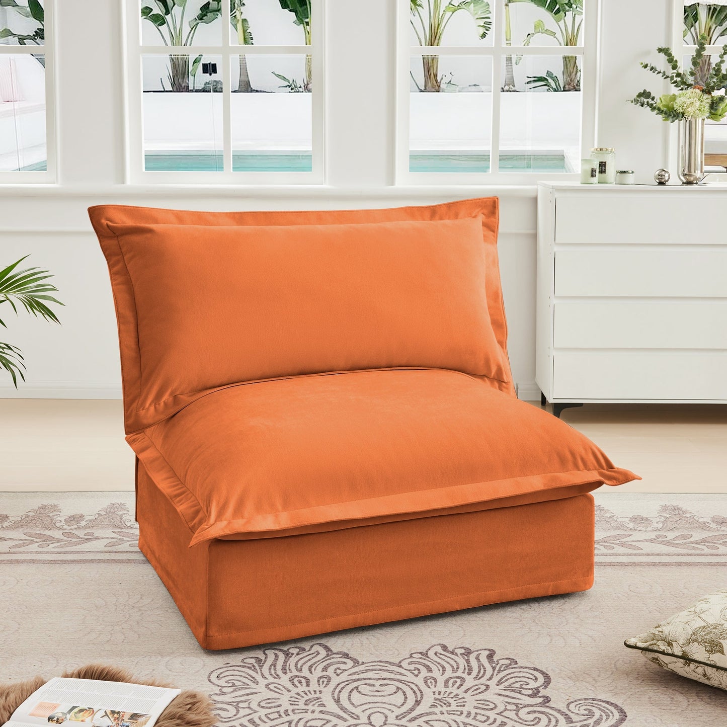 Koala Armless Sofa - Orange