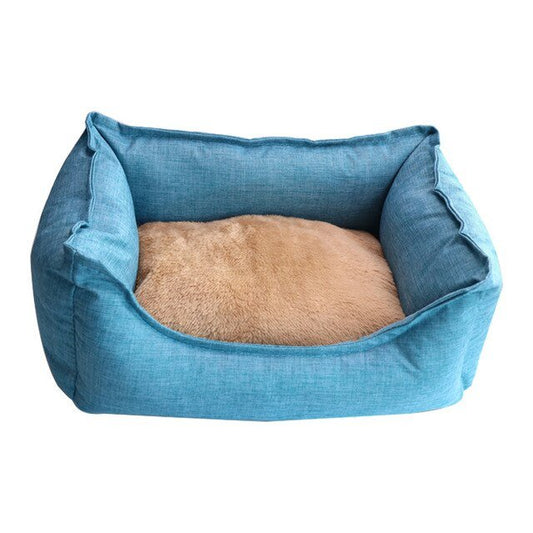 Dog Bed Winter Warm Pet Kennel Anti-Bite Square Puppy Sleeping Bed with Mat Soft Comfortable Pet Cushion For Small Medium Dogs