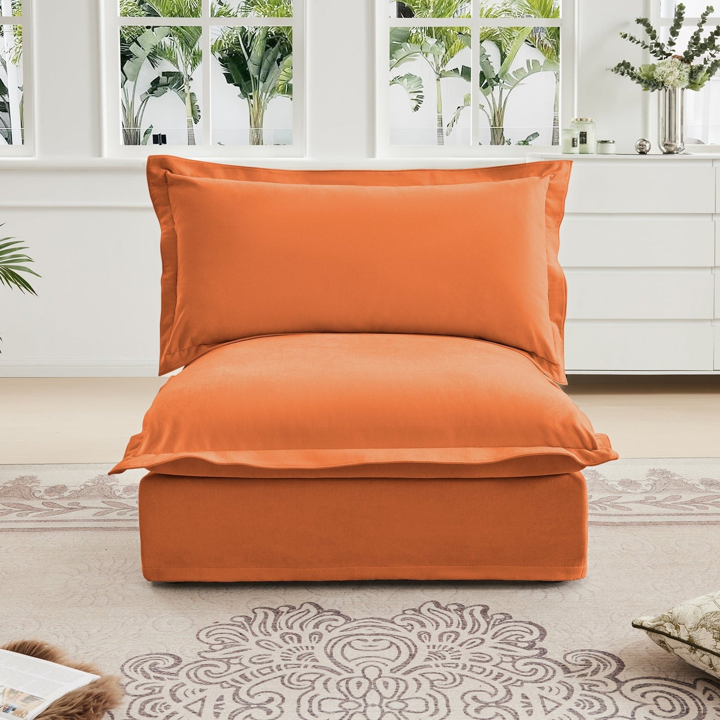 Koala Armless Sofa - Orange