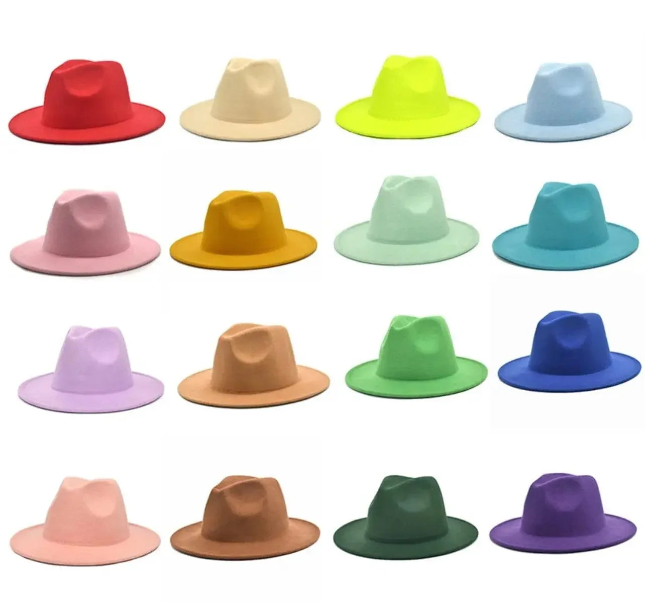 Stiff Solid Fedora Hat