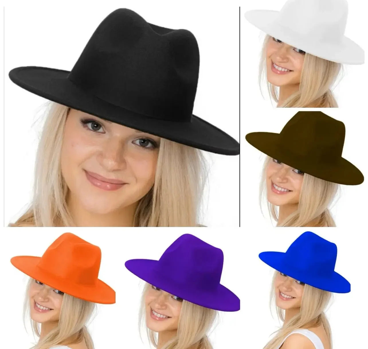 Stiff Solid Fedora Hat