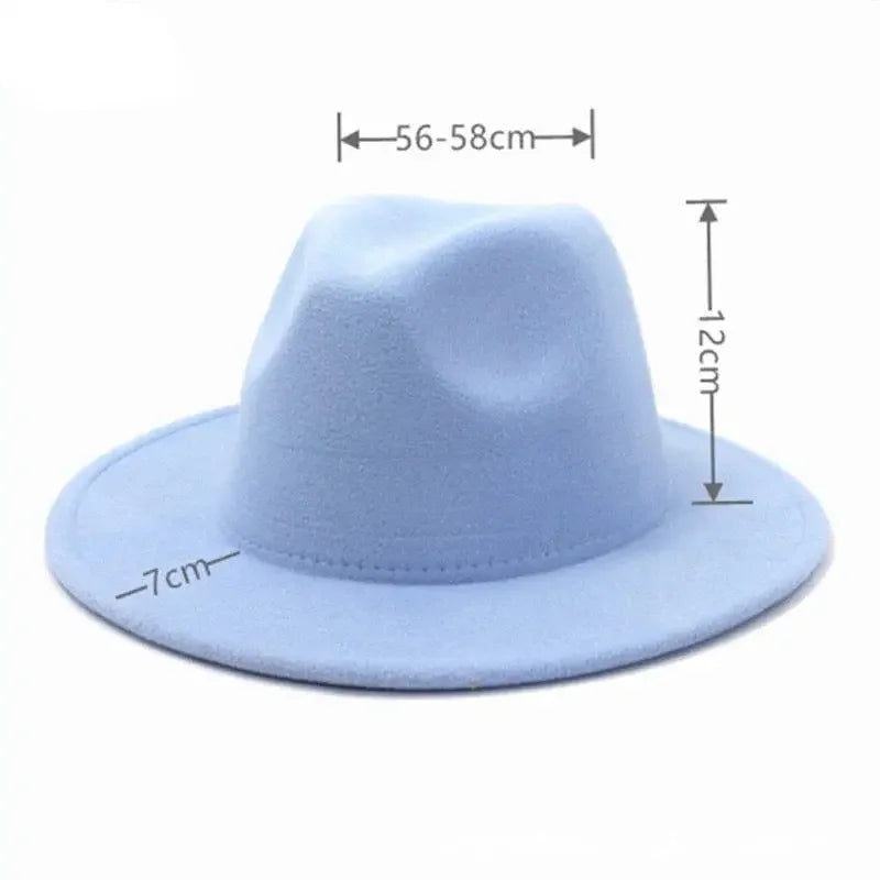 Stiff Solid Fedora Hat