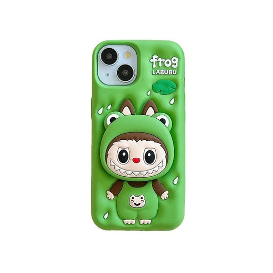Kero Frog Cutie Labubu Silicone Phone Case with Stand