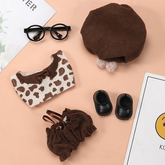 Labubu Chocolate Cow Print Top Outfit