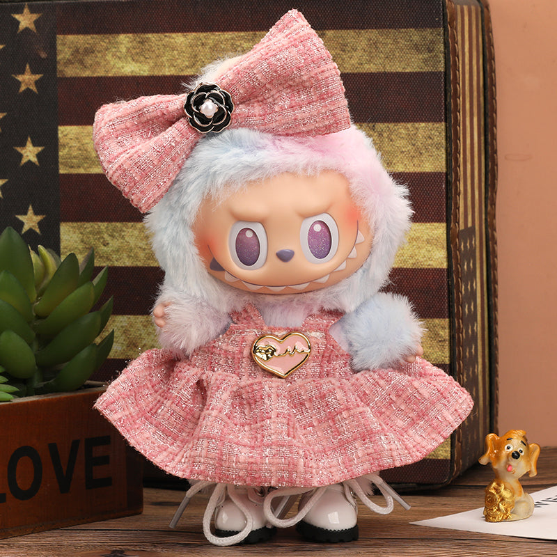 Labubu Parisian Heart Tweed Outfit
