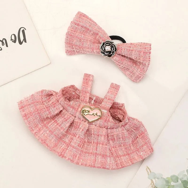 Labubu Parisian Heart Tweed Outfit