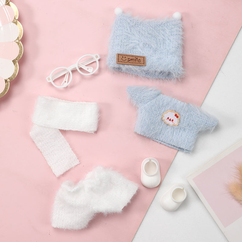 Labubu Snowy Winter Blue Outfit