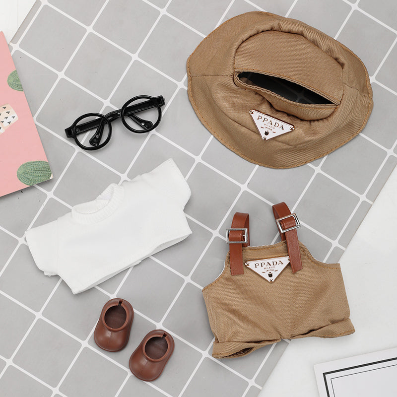 Labubu Triangle Badge Monochomatic Tan Outfit
