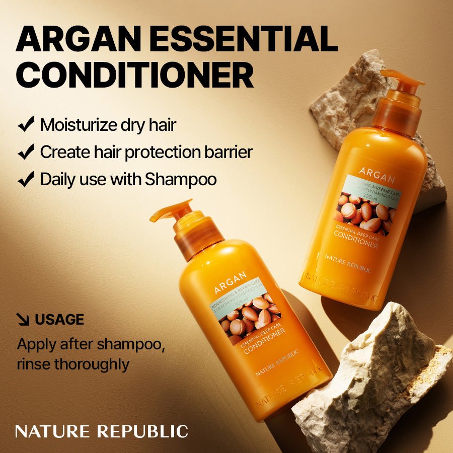 Argan Essential Nourishing Hair Care Duo - Jumbo Shampoo & Conditioner