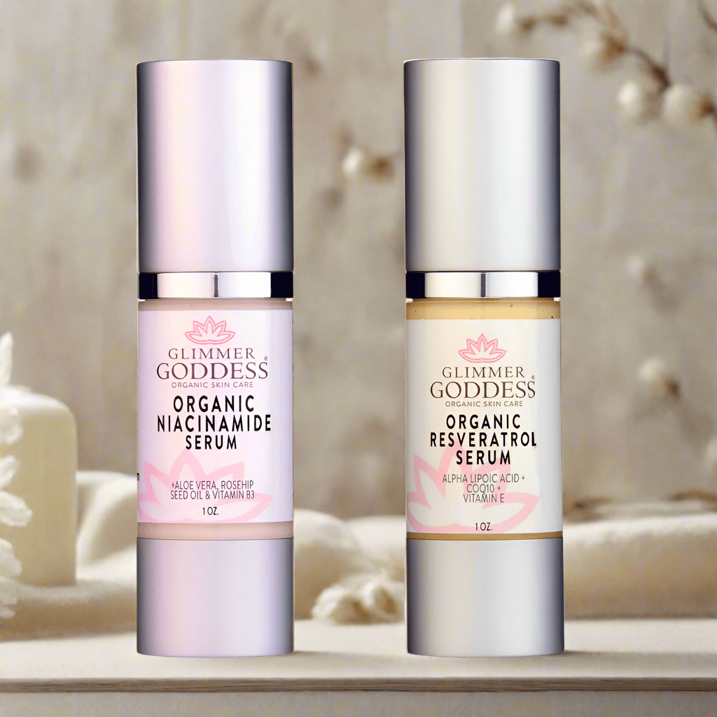 Niacinamide & Resveratrol Face Serum Duo – Anti-Aging, Pore-Reducing & Brightening Skincare Bundle