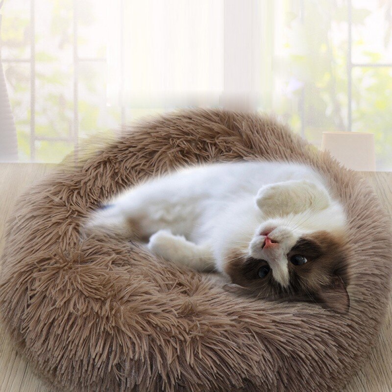 Super Soft Dog Bed Plush Cat Mat Dog Beds For Large Dogs Bed Labradors House Round Cushion Pet Product Accessories