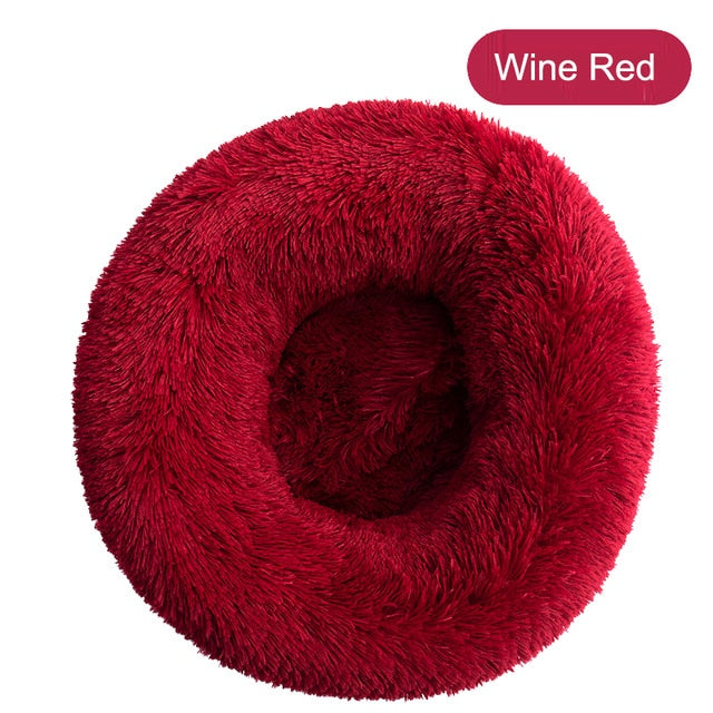 Soft Pet Dog Bed Round Winter warm Long Plush Dog House Cushion Cat Beds Mats Sofa for Samll large Dogs kennel Pet supplies