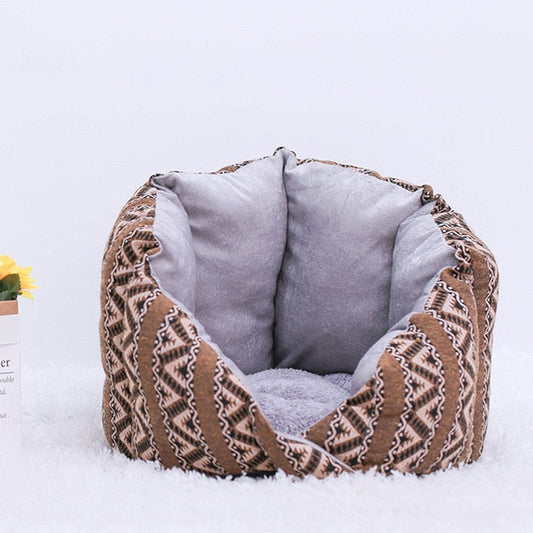 Non-Slip Cat Bed Winter Warm Pet House Cave Soft Comfortable Kennel Kitten Sofa Short Plush Pet Cushion for Small Medium Dogs