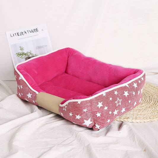 Non-slip Pet Dog Bed Soft Comfortable Pet Sofa Winter Warm Cat House Puppy Cushion Removable Pets Sleeping Bed Mat for Dogs Cats