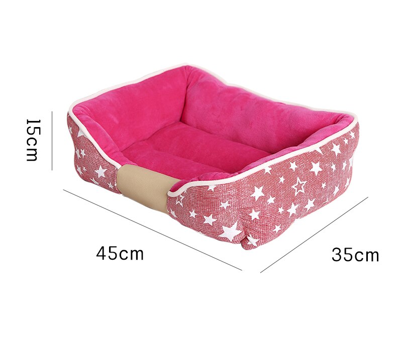Non-slip Pet Dog Bed Soft Comfortable Pet Sofa Winter Warm Cat House Puppy Cushion Removable Pets Sleeping Bed Mat for Dogs Cats