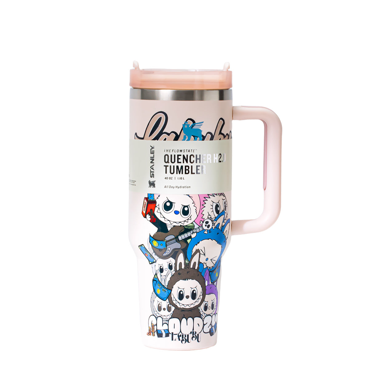 Stanley x Labubu Gradient Peach Band Quencher H2O Tumbler [Limited Edition]