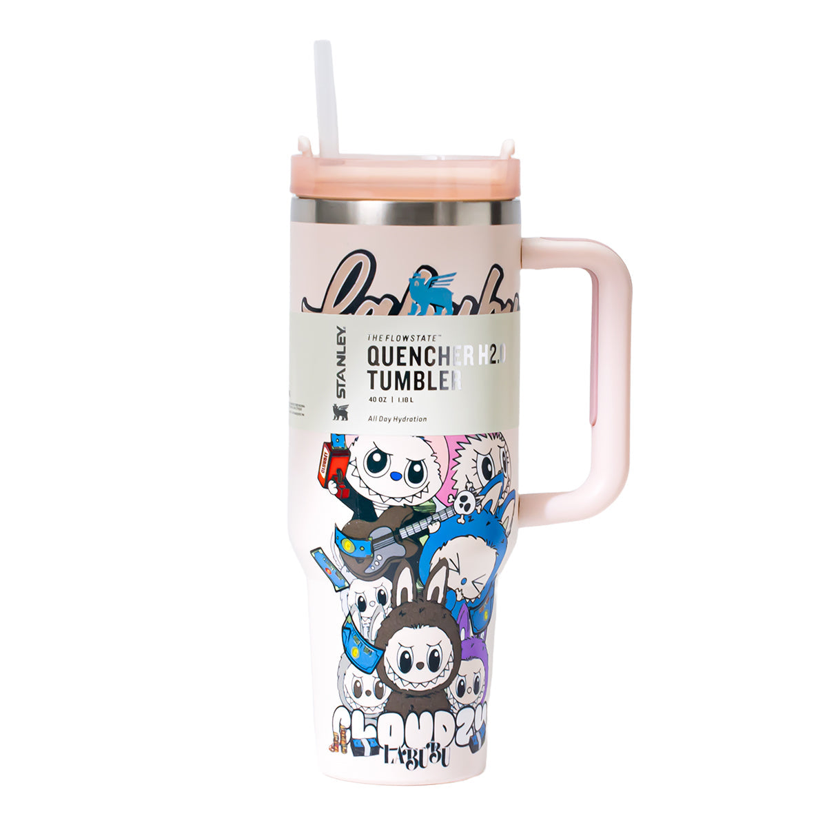 Stanley x Labubu Gradient Peach Band Quencher H2O Tumbler [Limited Edition]