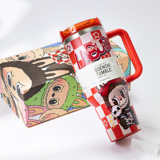 Stanley x Labubu Red Checkered Quencher H2O Tumbler [Limited Edition]