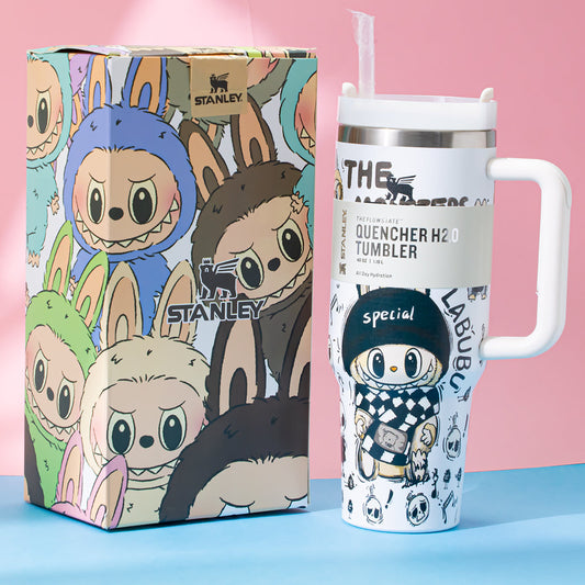 Stanley x Labubu White Sketchbook Quencher H2O Tumbler [Limited Edition]