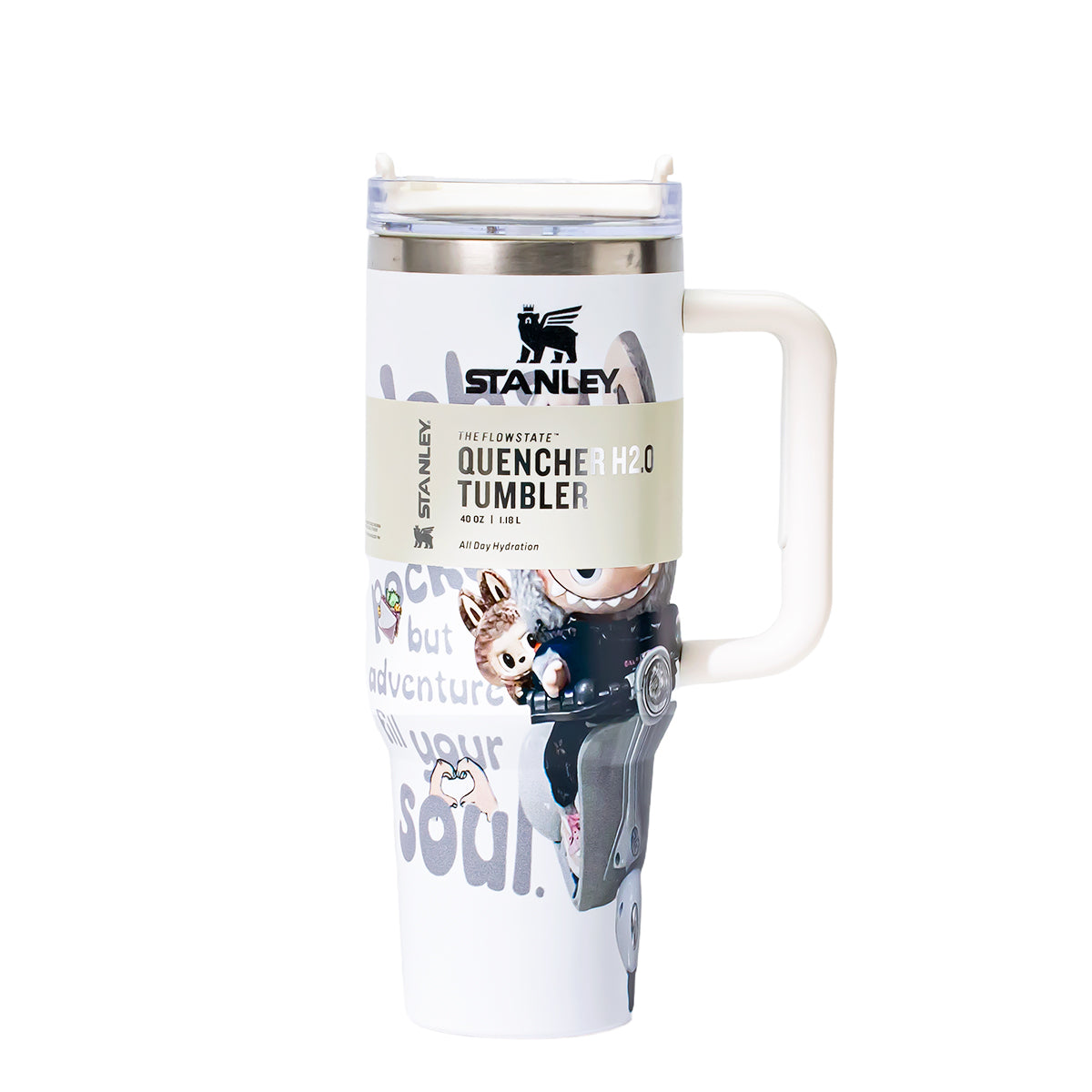 Stanley x Labubu White Two Wheel Rider Quencher H2O Tumbler [Limited Edition]