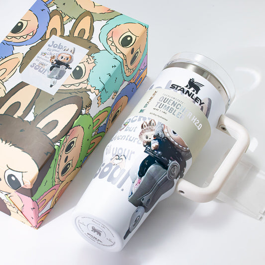 Stanley x Labubu White Two Wheel Rider Quencher H2O Tumbler [Limited Edition]